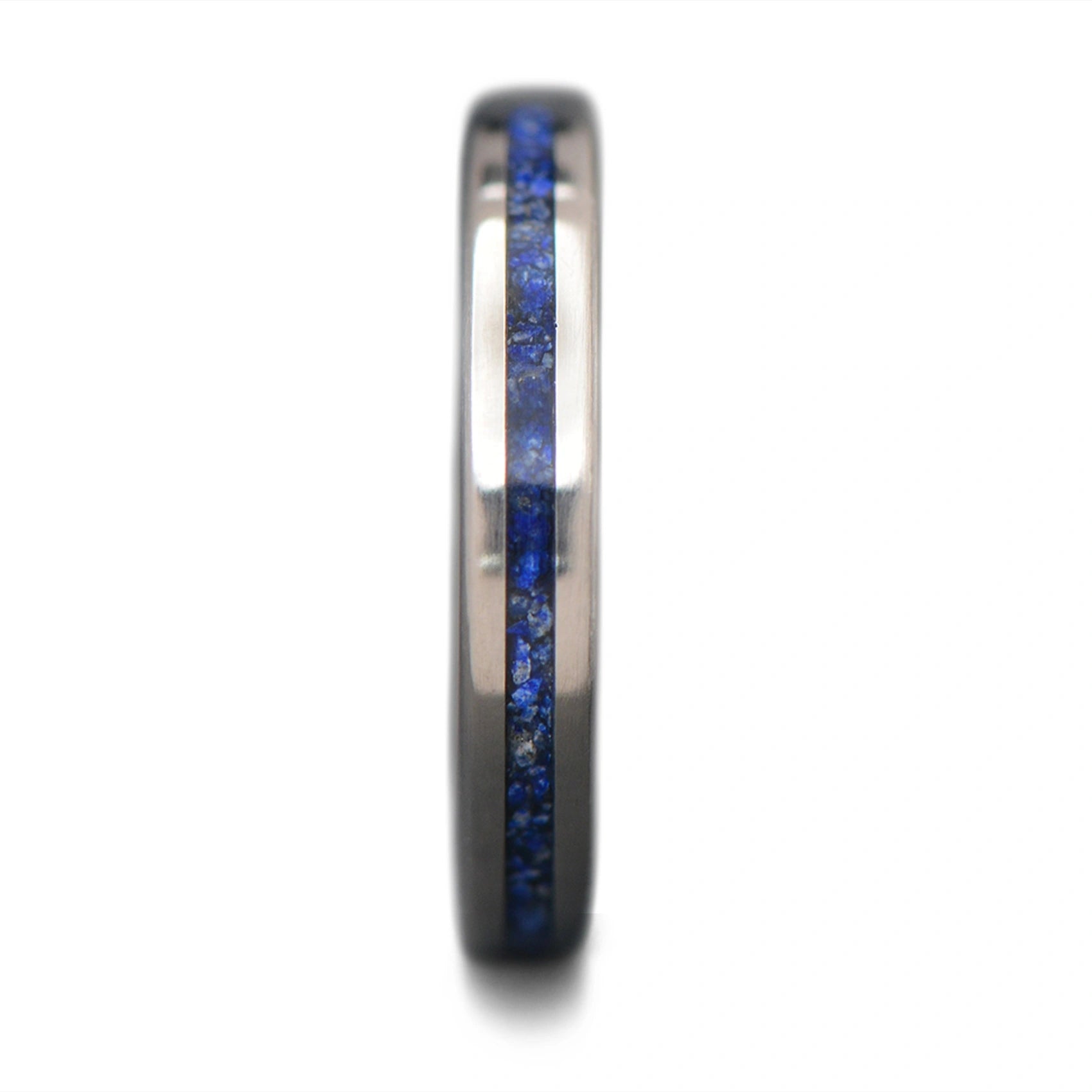 Titanium core inlay with Lapis Lazuli inlay, 3mm -THE ANCHOR