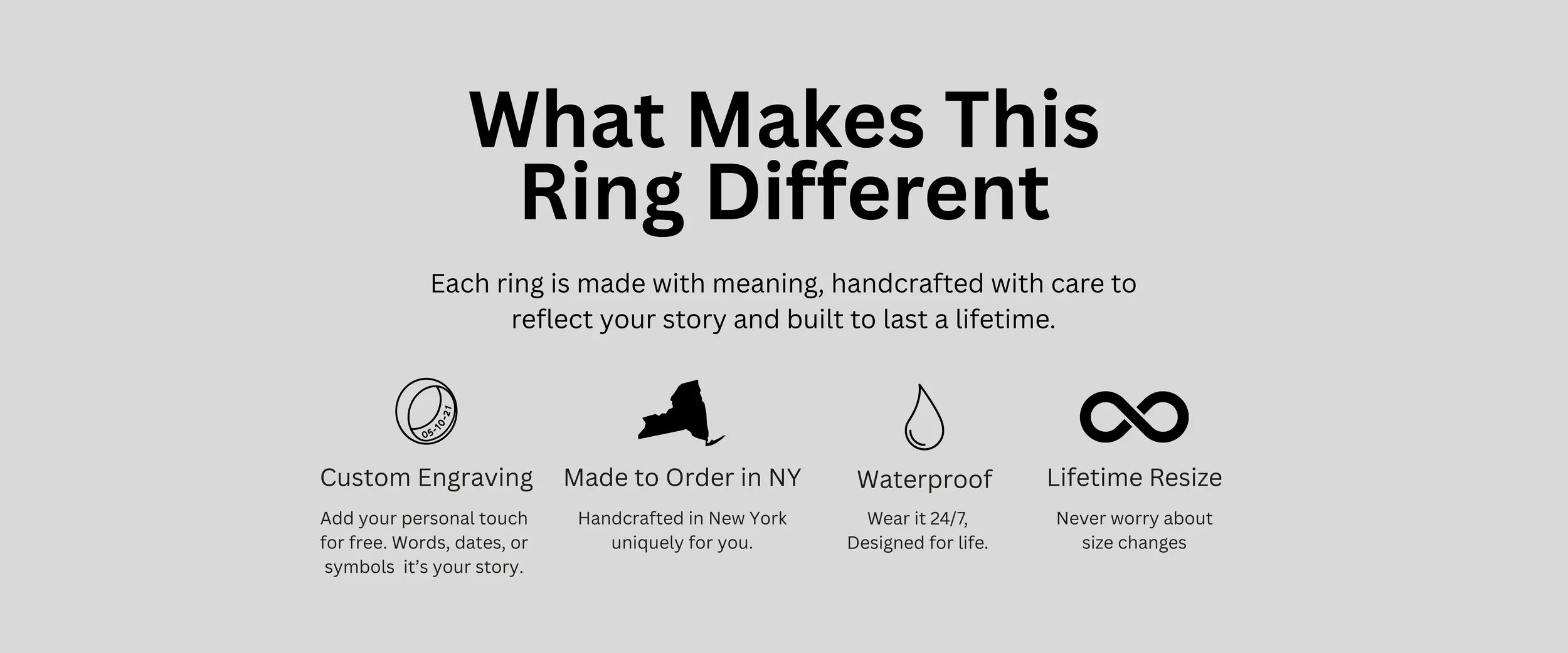 Discover the difference with Sesto Synergy rings — custom engraved, handcrafted in New York, waterproof, and backed by a lifetime resize guarantee.