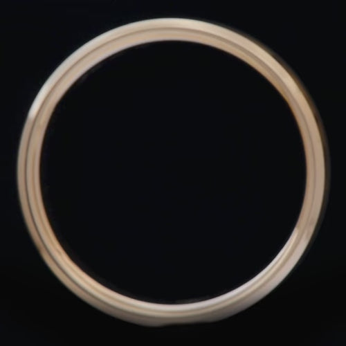 14KY gold wedding band with olivewood inlay, free engraving, 7mm men's ring, brushed beveled profile, unique men's wedding ring