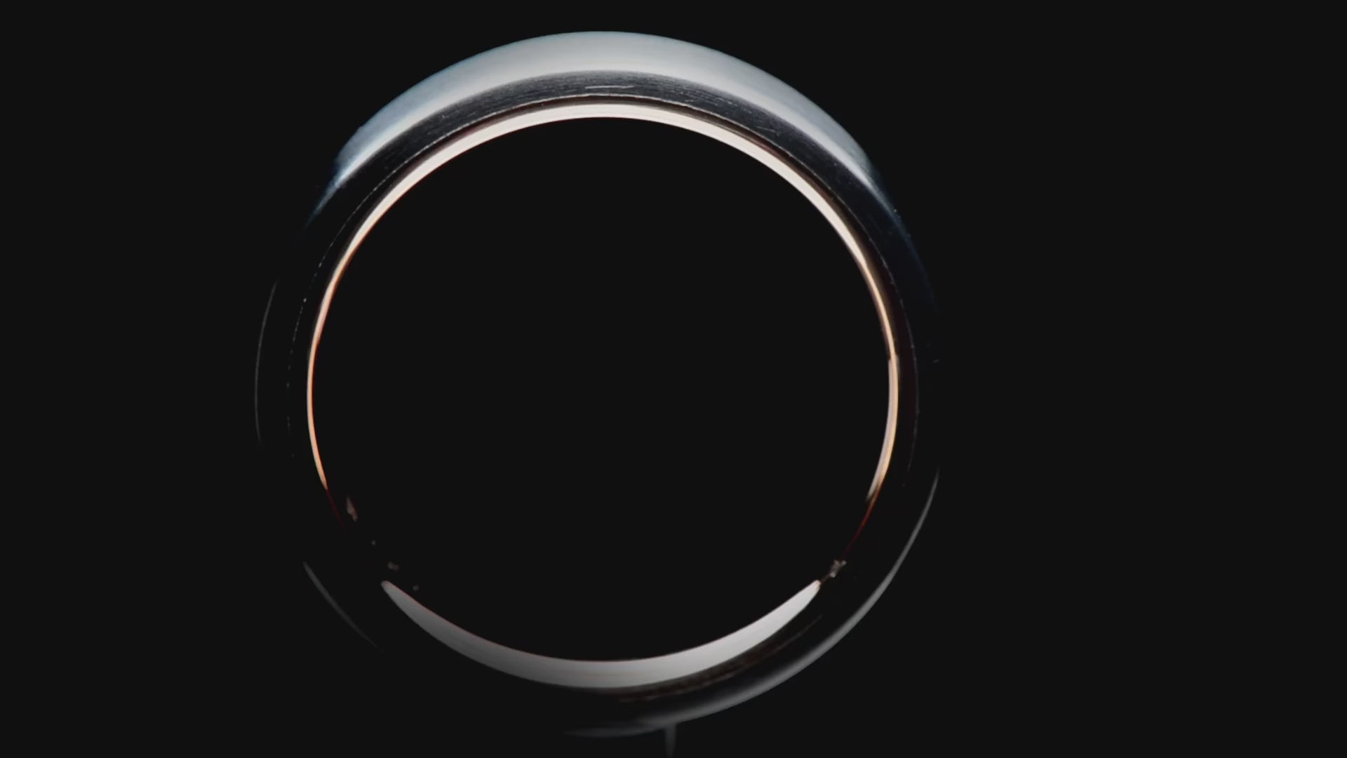 Video of Titanium Core Ring with Rose Gold inner sleeve, 5mm -THE TITAN