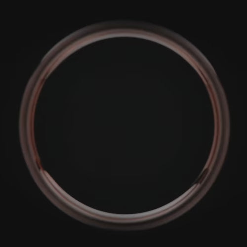 14K rose gold wedding band with moss agate inlay, free engraving, 6mm mens wedding ring, brushed flat profile, unique custom ring design.