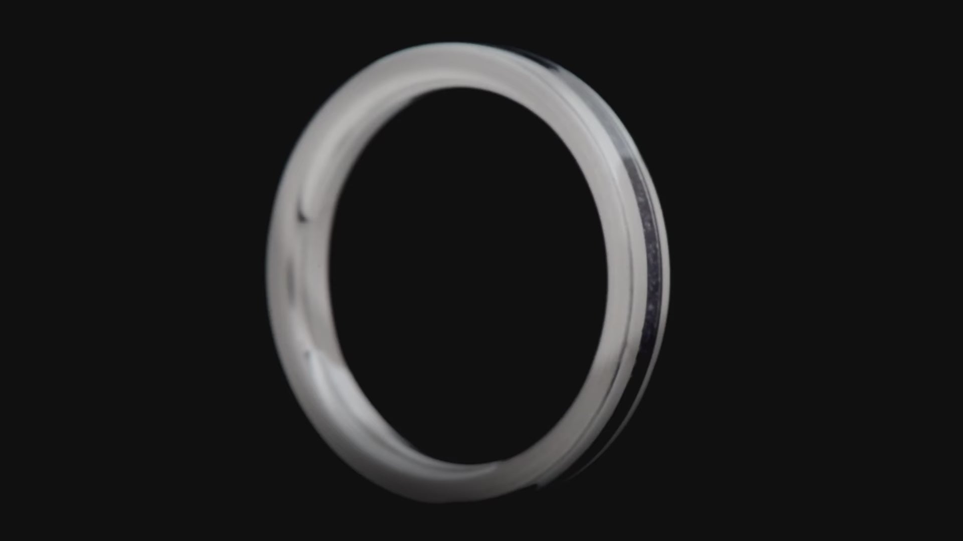 Video of Titanium core ring with Amethyst inlay, 3mm -THE ANCHOR