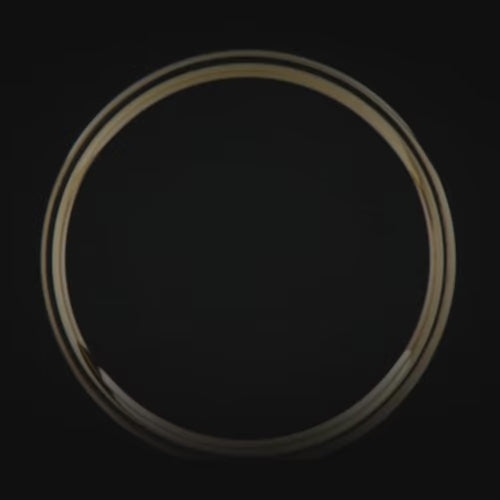 10KY Gold Mens Wedding Band with Central Forged Inlay, 6mm, Custom Brushed Flat Profile, Free Engraving Available