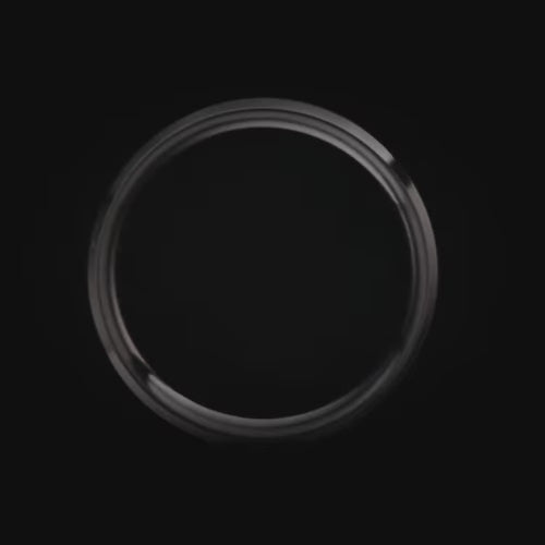 Black titanium wedding band featuring moss agate and black fire opal inlays with a central forged guitar detail, 7mm mens ring, free engraving available.