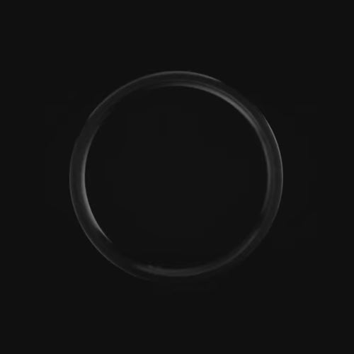 Zirconium mens wedding band with central crushed T-Rex inlay, 7mm brushed flat profile, unique design, free engraving available.