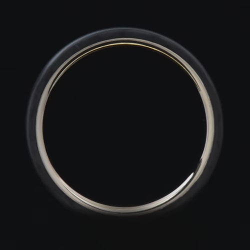 Cross-Cut Wave Wedding Band with 14KY Inner Sleeve, Free Engraving, 5mm Custom Matte Finish, Unique Wedding Ring